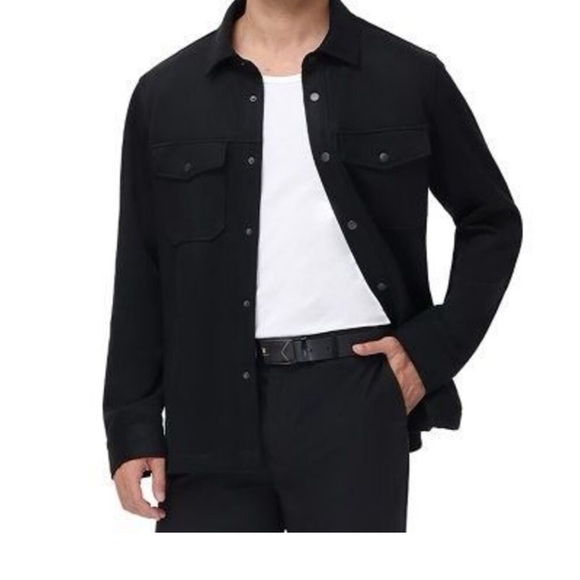 Frye Men's Faux Suede Shirt Jacket Black Color - Picture 5 of 8